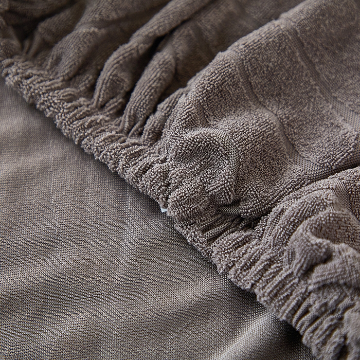 91家纺网 家纺一手货源 找家纺 共鸣沙发套 2024新款臻品提花系列椅套（扶手款弧形椅套） 织叶-冷灰