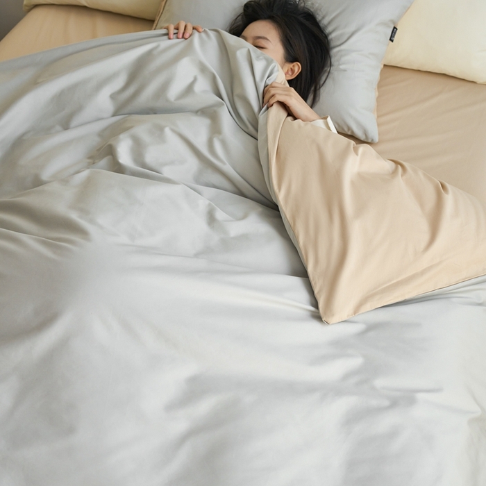 91家纺网 家纺一手货源 找家纺 （总）安莱生活 2024新款100s长绒棉贡缎双拼四件套