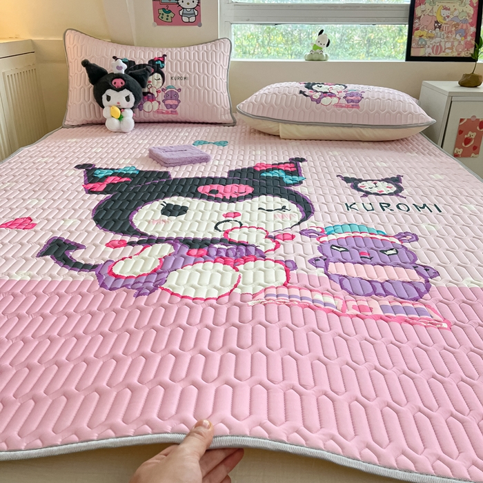 91家纺网 家纺一手货源 找家纺 金爱家 2024新款乳胶凉席-库洛米系列 朗读库洛米