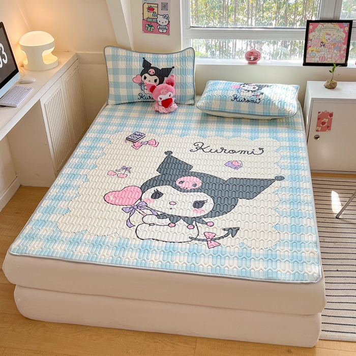 91家纺网 家纺一手货源 找家纺 金爱家 2024新款乳胶凉席-库洛米系列 棒棒糖库洛米