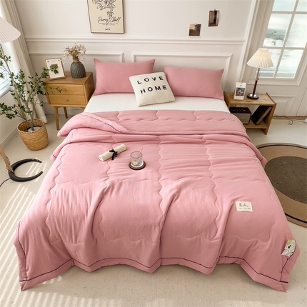 91家纺网 家纺一手货源 找家纺 （总）丝幔家纺 2025新款A类泡泡纱镶边款夏被