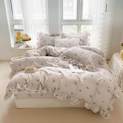 91家纺网 家纺一手货源 找家纺 （总）宜凡家纺 2024新款全棉印花夹棉床笠四件套