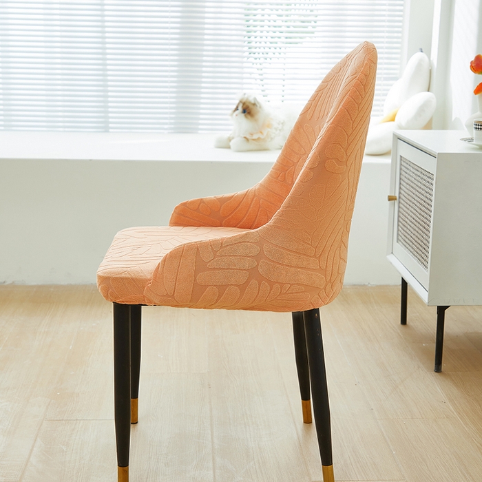 91家纺网 家纺一手货源 找家纺 共鸣沙发套 2024新款臻品提花系列椅套（扶手款弧形椅套） 织叶-卡橙