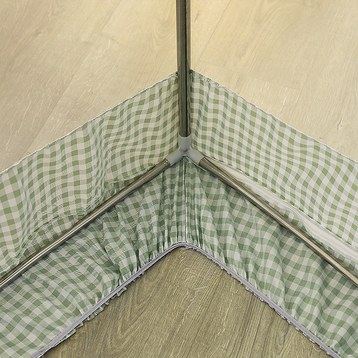 91家纺网 家纺一手货源 找家纺 初心2025新款坐床遮光蚊帐系列 绿小格