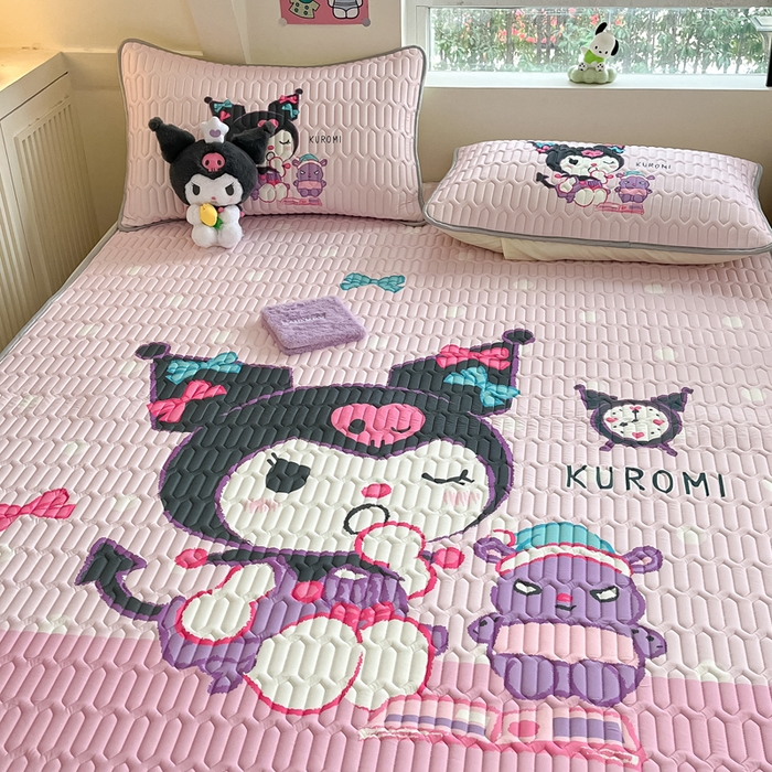 91家纺网 家纺一手货源 找家纺 金爱家 2024新款乳胶凉席-库洛米系列 朗读库洛米