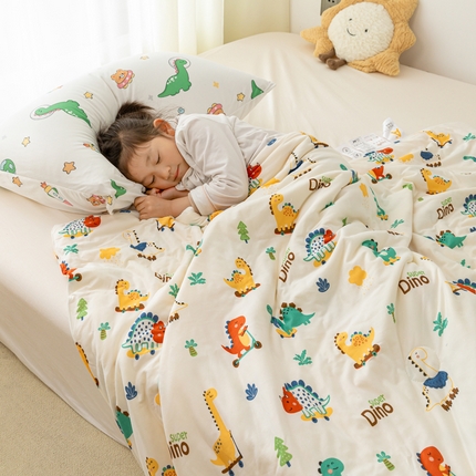 寐眠 2024新款针织棉大豆夏被【儿童图】 小恐龙