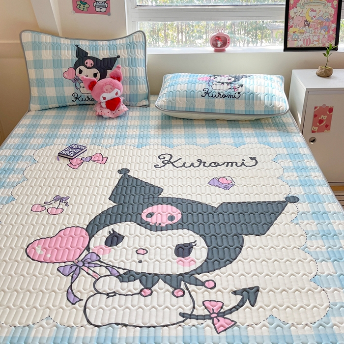 91家纺网 家纺一手货源 找家纺 金爱家 2024新款乳胶凉席-库洛米系列 棒棒糖库洛米