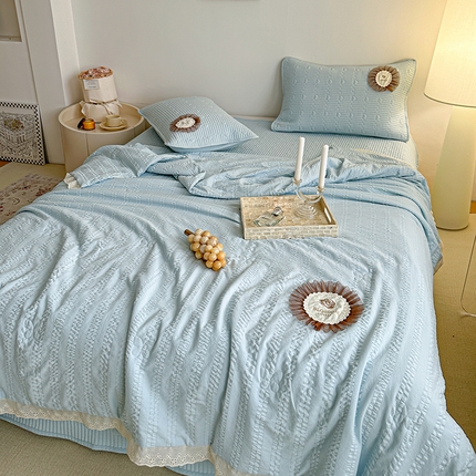 91家纺网 家纺一手货源 找家纺 （总）家维家纺  2025新款泡泡棉夏款四件套