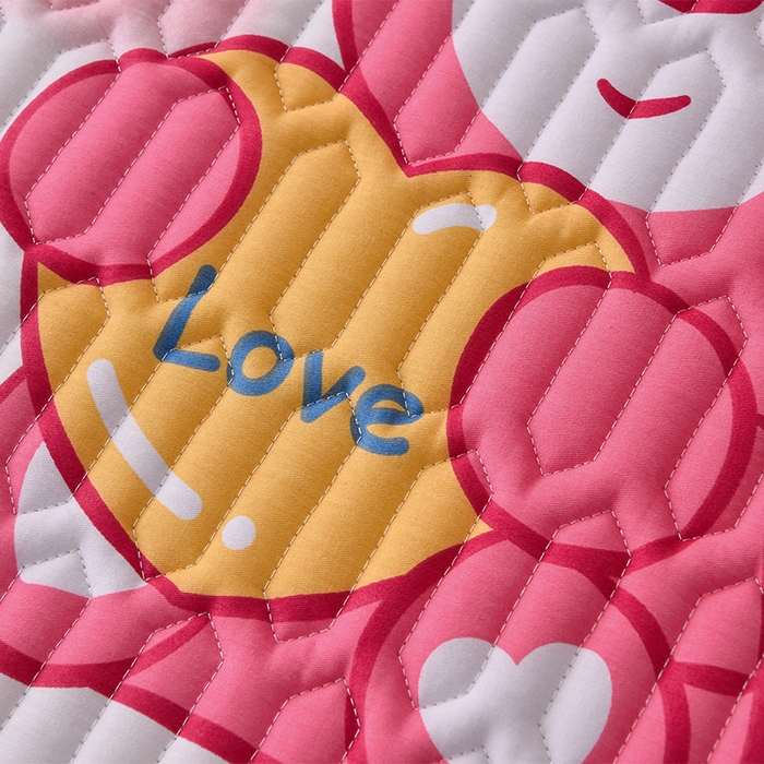 91家纺网 家纺一手货源 找家纺 床笠人家 2025新款全棉夹棉防水床垫 可爱熊