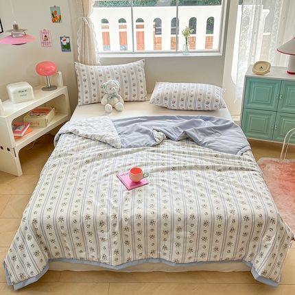 91家纺网 家纺一手货源 找家纺 （总）八方汇 2024新款A类全棉印花小清新夏被