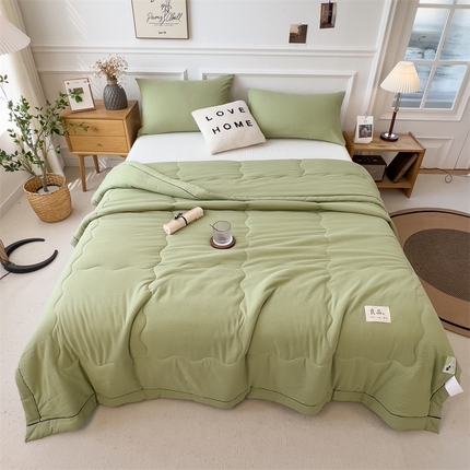 91家纺网 家纺一手货源 找家纺 （总）丝幔家纺 2025新款A类泡泡纱镶边款夏被