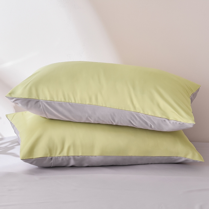 91家纺网 家纺一手货源 找家纺 简爱家纺 2025新款水洗真丝四件套 仙草绿+雅致灰