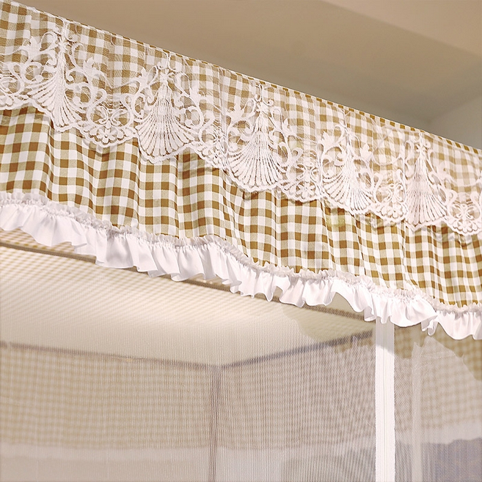 91家纺网 家纺一手货源 找家纺 初心2025新款坐床遮光蚊帐系列 咖小格