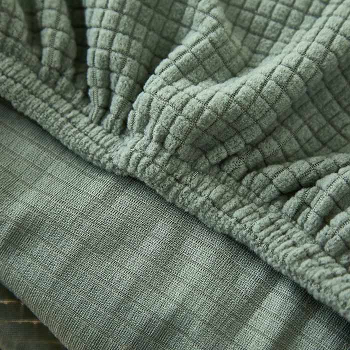 91家纺网 家纺一手货源 找家纺 共鸣沙发套 2024新款玉米绒系列椅套（扶手款弧形椅套） 玉米绒-墨绿