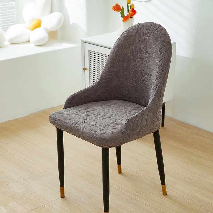 91家纺网 家纺一手货源 找家纺 共鸣沙发套 2024新款臻品提花系列椅套（扶手款弧形椅套） 织叶-冷灰