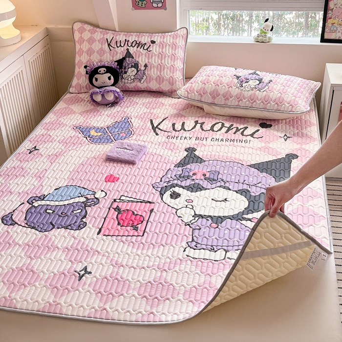 91家纺网 家纺一手货源 找家纺 金爱家 2024新款乳胶凉席-库洛米系列 晚安库洛米