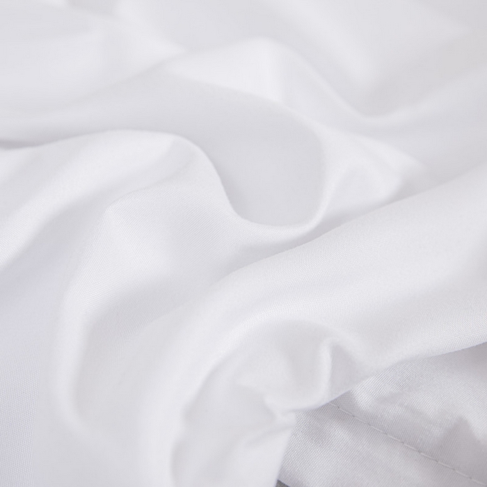 91家纺网 家纺一手货源 找家纺 莎臣豹 2025新款水洗棉磨毛纯色双拼简约风撞色四件套 纯情白爱上高雅灰