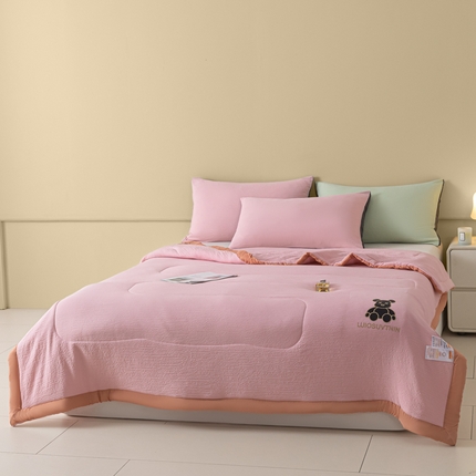 梦初语 2024新款超柔泡泡棉夏被 粉色