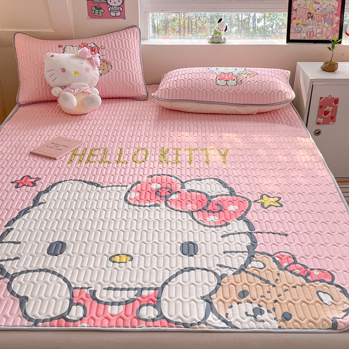 91家纺网 家纺一手货源 找家纺 金爱家 2024新款乳胶凉席-库洛米系列 布偶kt