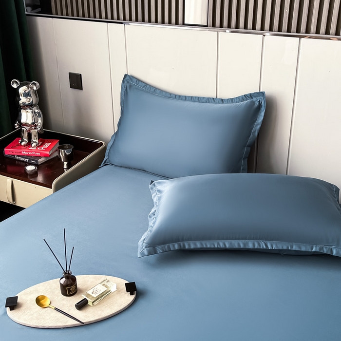 91家纺网 家纺一手货源 找家纺 （总）宅家居 2024新款贡缎水洗真丝单品床笠三件套