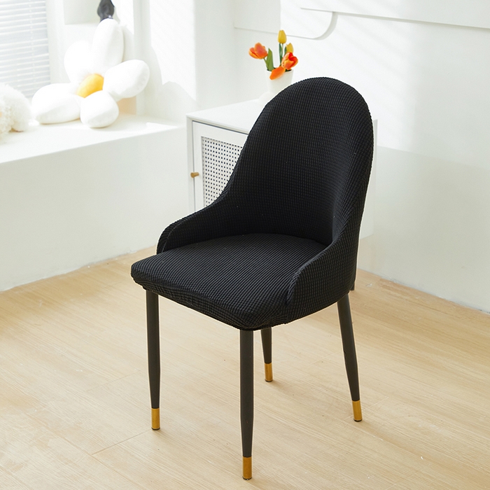 91家纺网 家纺一手货源 找家纺 共鸣沙发套 2024新款玉米绒系列椅套（扶手款弧形椅套） 玉米绒-黑色