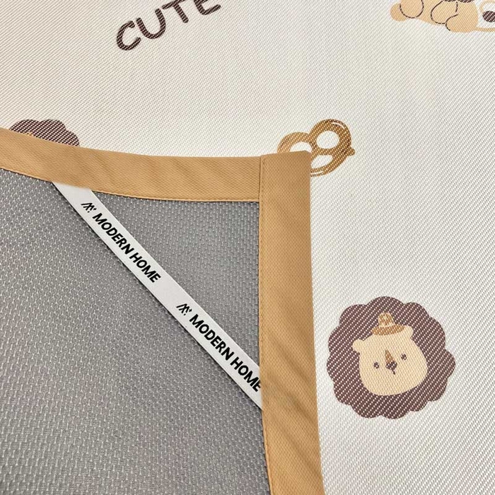 91家纺网 家纺一手货源 找家纺 全季家居 2024新款5A抗菌小清新数码印花冰藤席 小狮子（床席款）