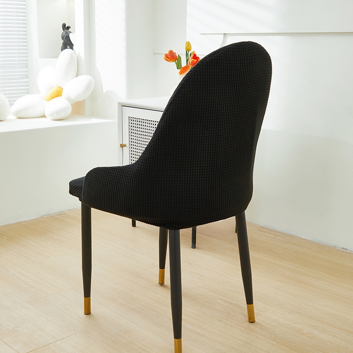 91家纺网 家纺一手货源 找家纺 共鸣沙发套 2024新款玉米绒系列椅套（扶手款弧形椅套） 玉米绒-黑色