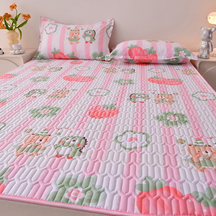 91家纺网 家纺一手货源 找家纺 床笠人家 2025新款全棉夹棉防水床垫 亲密伙伴