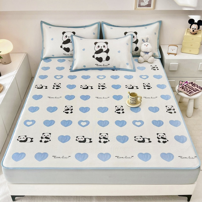 91家纺网 家纺一手货源 找家纺 （总）全季家居 2024新款5A抗菌小清新数码印花冰藤席