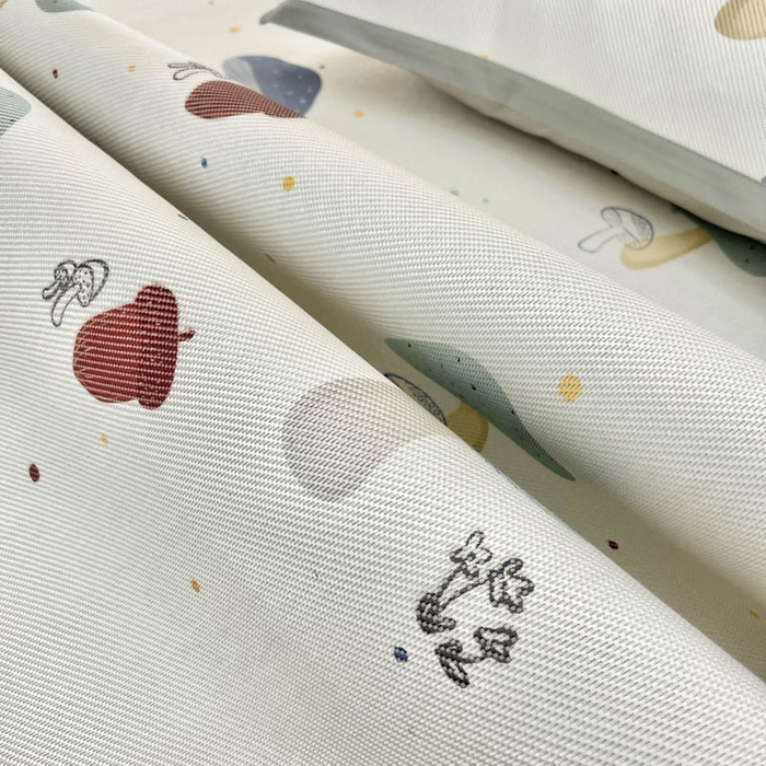 91家纺网 家纺一手货源 找家纺 全季家居 2024新款5A抗菌小清新数码印花冰藤席 蘑菇世界（床席款）