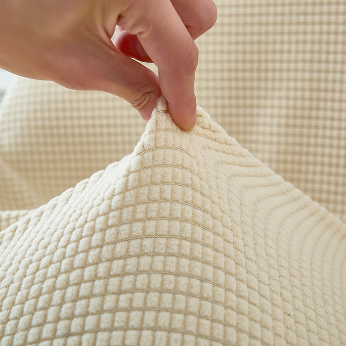 91家纺网 家纺一手货源 找家纺 共鸣沙发套 2024新款玉米绒系列椅套（扶手款弧形椅套） 玉米绒-米色