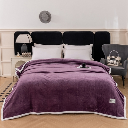 91家纺网 家纺一手货源 找家纺 凤凰林毛毯 2024新款加厚亲肤牛奶绒毛毯 魅力紫