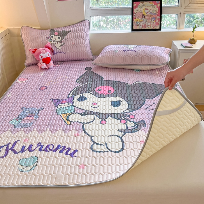 91家纺网 家纺一手货源 找家纺 金爱家 2024新款乳胶凉席-库洛米系列 冰淇淋库洛米凉席