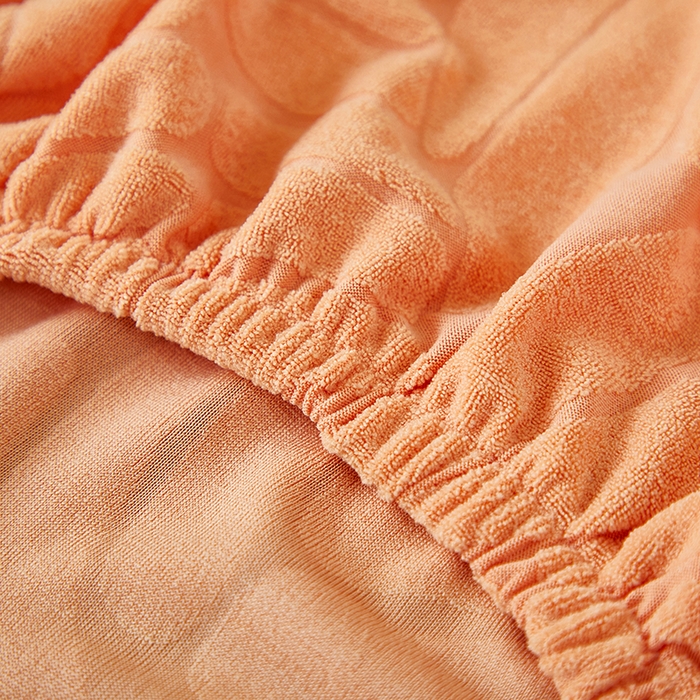 91家纺网 家纺一手货源 找家纺 共鸣沙发套 2024新款臻品提花系列椅套（扶手款弧形椅套） 织叶-卡橙