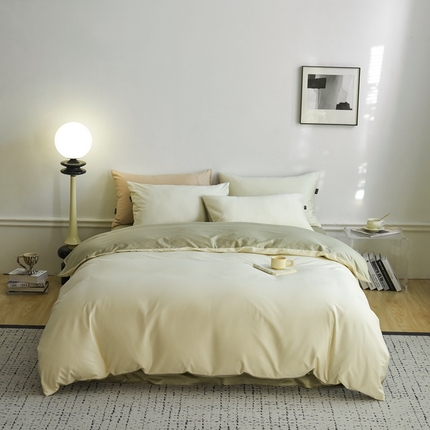 91家纺网 家纺一手货源 找家纺 （总）安莱生活 2024新款100s长绒棉贡缎双拼四件套