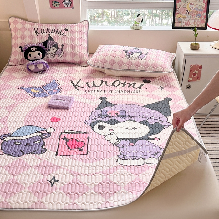 91家纺网 家纺一手货源 找家纺 金爱家 2024新款乳胶凉席-库洛米系列 晚安库洛米