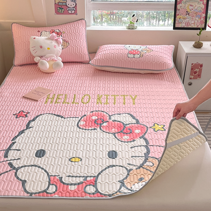 91家纺网 家纺一手货源 找家纺 金爱家 2024新款乳胶凉席-库洛米系列 布偶kt