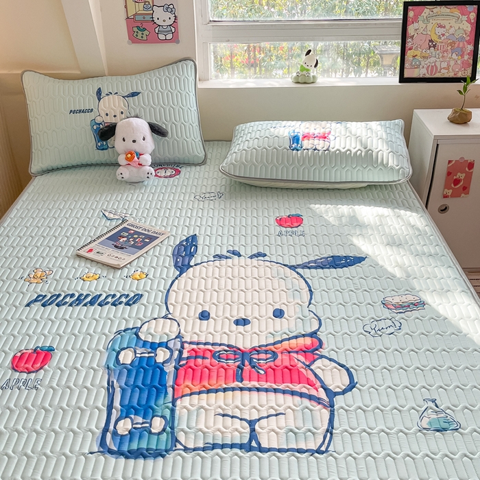 91家纺网 家纺一手货源 找家纺 金爱家 2024新款乳胶凉席-库洛米系列 滑板帕哈狗