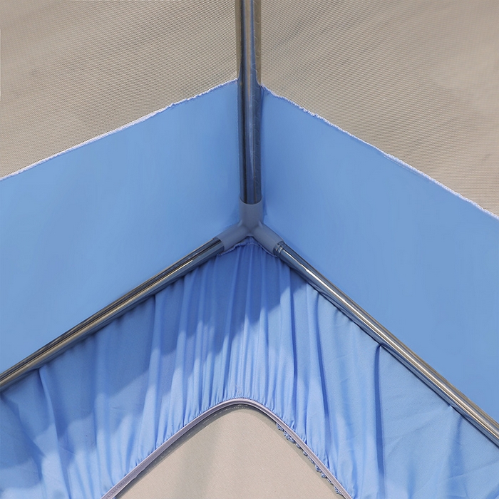 91家纺网 家纺一手货源 找家纺 初心2025新款坐床遮光蚊帐系列 清新蓝