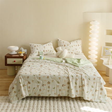 91家纺网 家纺一手货源 找家纺 （总）有货 2024新款中北欧风锦氨凉感被