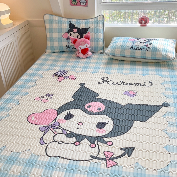 91家纺网 家纺一手货源 找家纺 金爱家 2024新款乳胶凉席-库洛米系列 棒棒糖库洛米