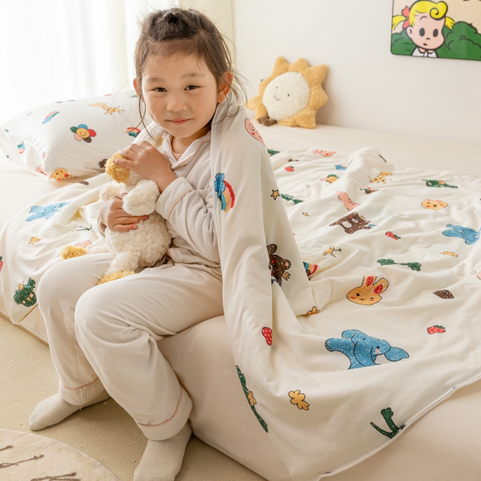 91家纺网 家纺一手货源 找家纺 （总）寐眠 寐眠 2024新款针织棉大豆夏被【儿童图】