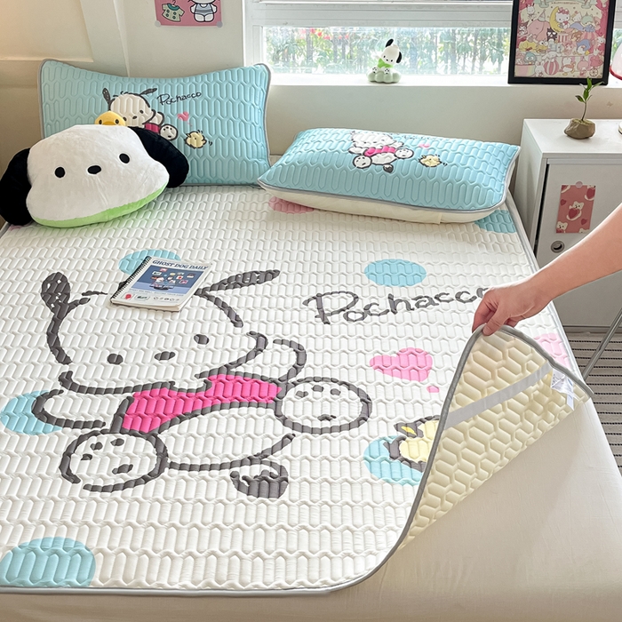 91家纺网 家纺一手货源 找家纺 金爱家 2024新款乳胶凉席-库洛米系列 波点帕哈狗