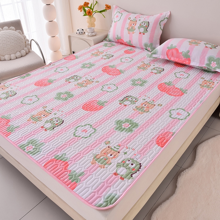 91家纺网 家纺一手货源 找家纺 床笠人家 2025新款全棉夹棉防水床垫 亲密伙伴