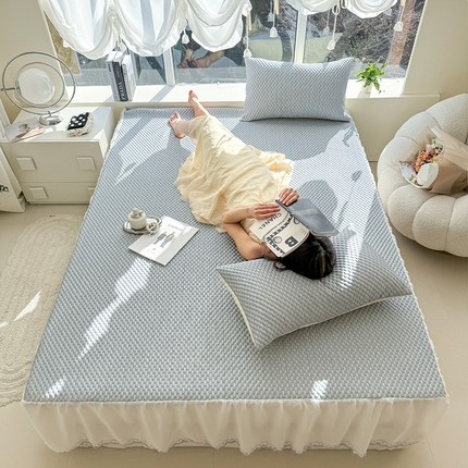 91家纺网 家纺一手货源 找家纺 （总）丹本 2025年新款豆豆席凉豆豆床笠凉席