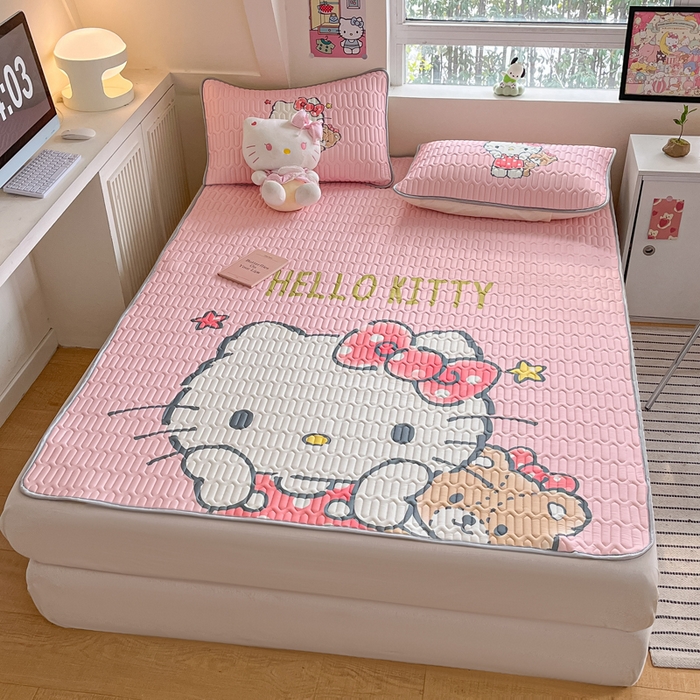 91家纺网 家纺一手货源 找家纺 金爱家 2024新款乳胶凉席-库洛米系列 布偶kt