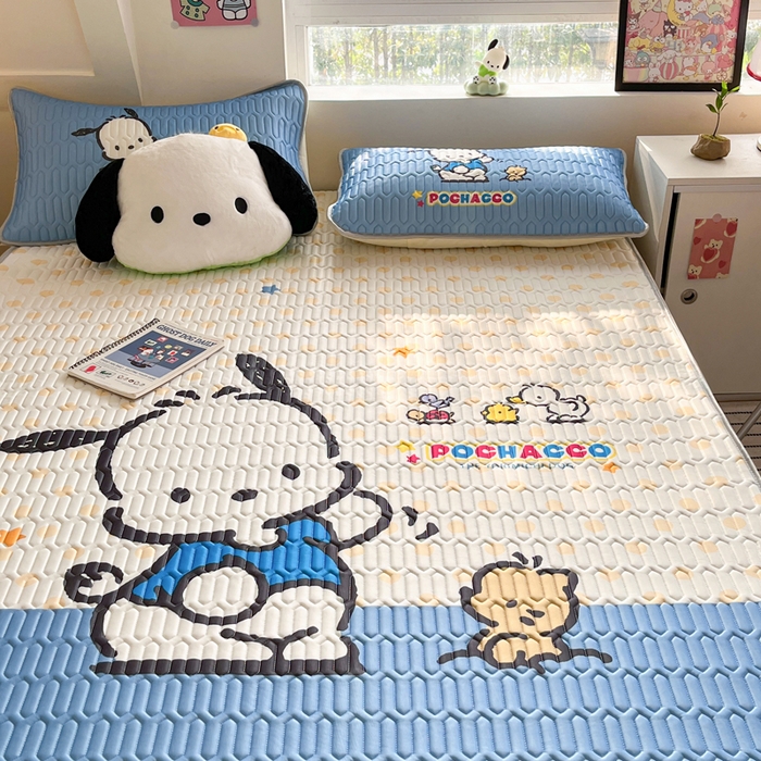 91家纺网 家纺一手货源 找家纺 金爱家 2024新款乳胶凉席-库洛米系列 星星帕哈狗