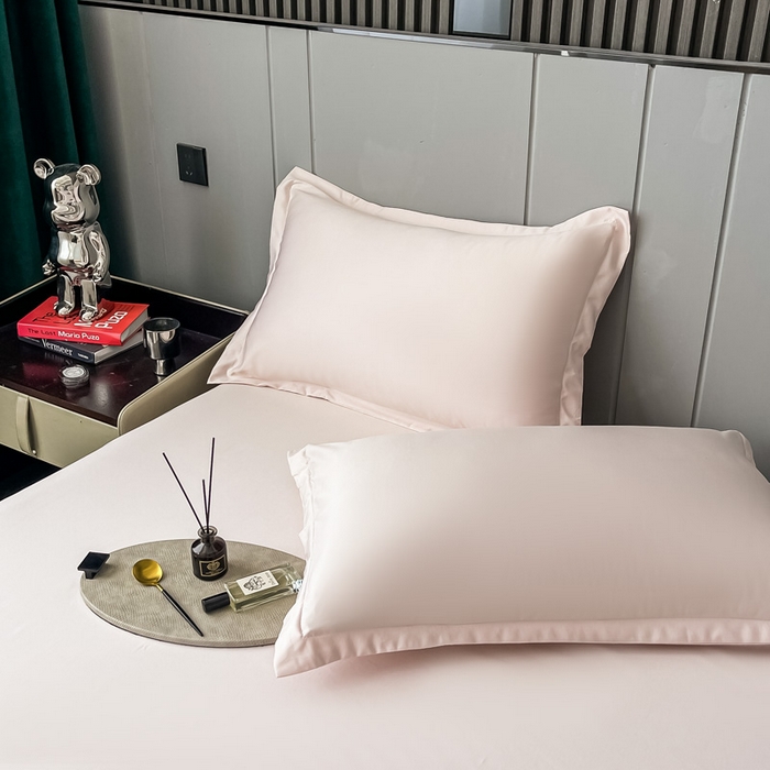 91家纺网 家纺一手货源 找家纺 宅家居 2024新款贡缎水洗真丝单品床笠三件套 粉玉