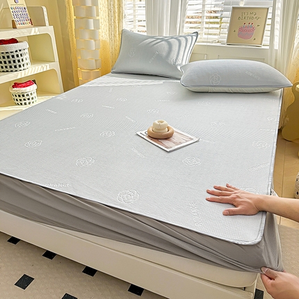 91家纺网 家纺一手货源 找家纺 （总）其奥家纺 2025新款床笠款冰豆豆凉感凉席三件套