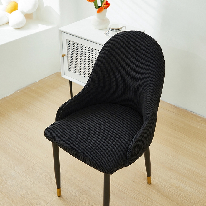 91家纺网 家纺一手货源 找家纺 共鸣沙发套 2024新款玉米绒系列椅套（扶手款弧形椅套） 玉米绒-黑色